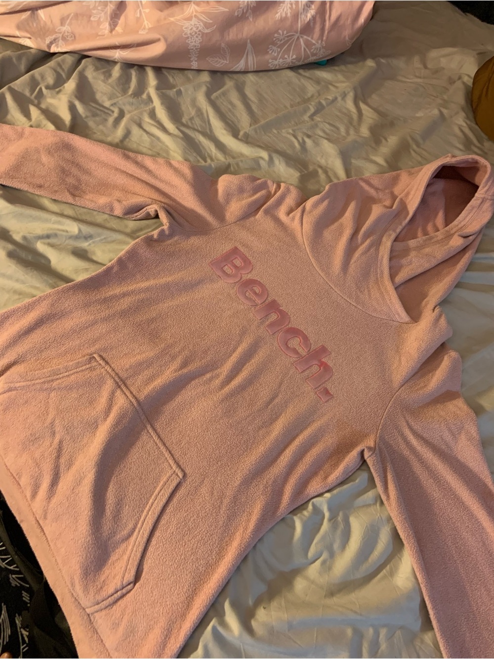 Pink Microfleece Pullover Funnel Neck Sweater - Size Medium